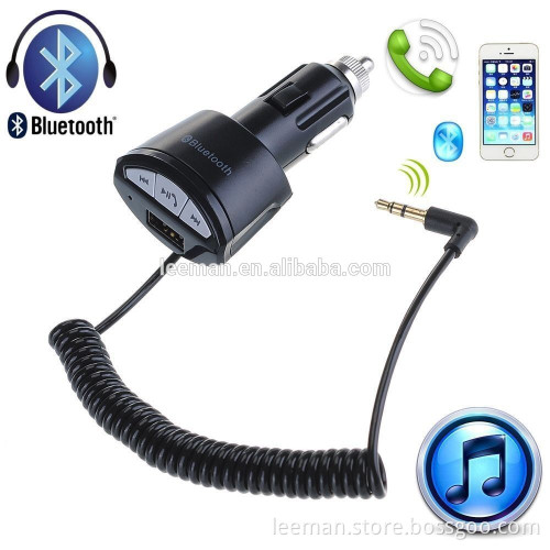 Leeman Car Wireless Bluetooth 3.0 A2DP 3.5mm AUX Stereo Audio Receiver Adapter Hands-free USB Charger for iPhone6 6plus etc